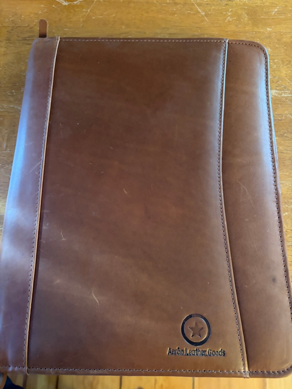Brown Leather Portfolio Binder
